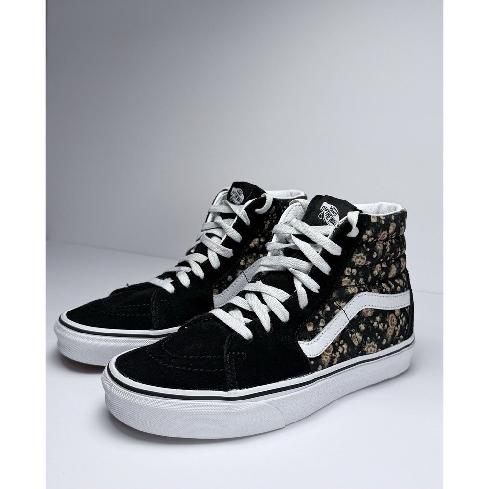 VANS Skateboard SK8-HI Rose Dreams Suede Black Sneakers Woman’s 8 Men’s 6.5